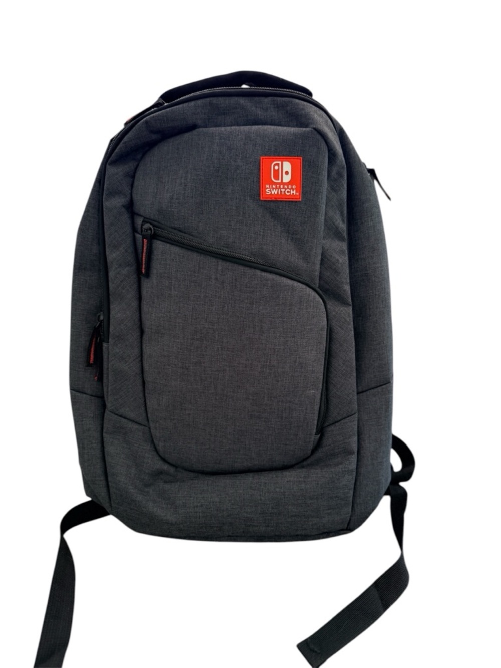 Nintendo Switch Gray Travel Backpack with Red Logo Accent